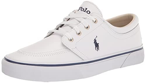 Polo Ralph Lauren Faxon Low, Zapatillas Hombre, Polipropileno Blanco Azul Marino, 39.5 EU