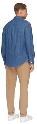 POLO RALPH LAUREN Men's Long Sleeve Slim Fit Oxford Button Down Shirt, Rl Dark Chambray, Medium - 5