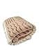 Wool & Home Merino Wool Blanket 140 x 200 cm - Cuddly Blanket Made of 100% Merino Wool, Beige Brown Line Pattern - Weight 500 g/m² - Breathable and Durable - 6