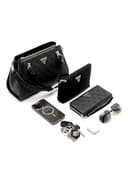 GUESS Damen Noelle Ii Luxury Satchel, Umhängetasche, Kohle-Logo - 5