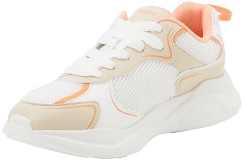 HUGO Leon_Runn_mepu, Scarpe da Ginnastica Donna, Open White, 41 EU