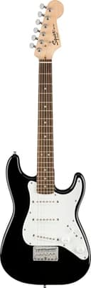 Squier by Fender Electric Mini Stratocaster, Electric Guitar, Laurel Fingerboard, Black - 1