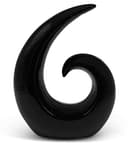 Elegante escultura de cerámica - decoración moderna en negro - espiral decorativa de 20 cm de altura - también adecuada para regalo - 1
