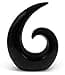 Elegante escultura de cerámica - decoración moderna en negro - espiral decorativa de 20 cm de altura - también adecuada para regalo - 1