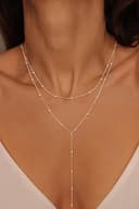 Meteorstarry Y Kette Silber 925 Sterling Silber,Lang Doppelkette Halsreif Silberkette,Boho Layering Anhänger Silberkette Damenkette Jewellery Boho Schmuck Ketten Geschenke für Damen Frauen - 8