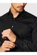 Calvin Klein Poplin Stretch Slim Shirt, Camicia, Uomo, 15.5, Nero (Black) - 2