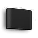 Philips Hue White and Color Ambiance Dymera Lampada Smart da Parete, Luci Smart per Interni ed Esterni, Lampada da Parete Design con Controllo Vocale, Nero - 2
