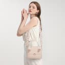 Gladdon Piccola borsa a tracolla da donna con 3 scomparti capienti, alla moda con cinghie a tracolla regolabili e rimovibili in tessuto jacquard. - 2