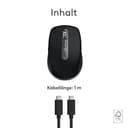 Logitech MX Anywhere 3S for Mac, kompakte kabellose Bluetooth-Maus, 8K-DPI-Abtastung auf jeder Fläche, leise Klicks, USB C, kabellose Maus für MacBook Pro, MacBook Air, iMac, iPad - Space Grau - 12
