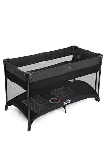 Joie Lettino da viaggio Allura 120 – Culla, rete di ventilazione, ingresso laterale con cerniera, materasso rimovibile, borsa per il trasporto e ruote – dalla nascita fino a 15 kg