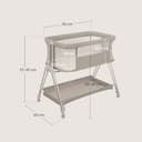 lionelo LUNA lettino portatile con materasso, co-sleeping, da neonato a 9kg, altezza e inclinazione regolabili, 4 ruote con blocco, fissaggio al letto dei genitori, arioso lettino da affiancare - 13