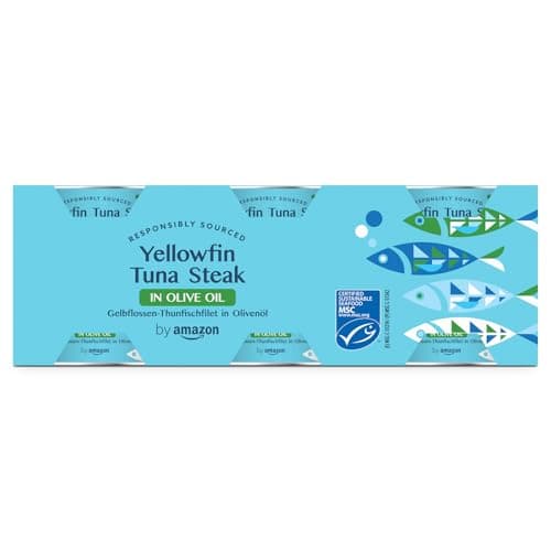 by Amazon MSC Tonno A Pinne Gialle Intero All'olio D'oliva, 6x80g