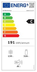 LG GBBW322CPY Fit&Max Kühl-/Gefrierkombination (465 L, Energieklasse C) vollintegrierbar oder freistehend mit FRESHConverter+, DoorCooling+ und Total No Frost, Silber - 19