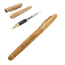 Astuccio in Legno di Bambù con Penna Stilografica Personalizzabile – Set con Incisione Personalizzata – Idea Regalo Uomo, Donna, Laurea, Compleanno, Aziendale (Astuccio Stilografica) - 2