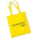 huuraa borsa di cotone Sozialarbeiterin mit Herz Borsa regalo in tessuto giallo 10 litri cotone Sozialarbeiterin mit Herz souvenir - 1