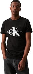 Calvin Klein Herren T-Shirt Kurzarm Core Monologo Slim Fit, Schwarz (Ck Black), M - 1