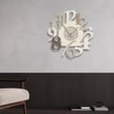 Giallobus - Orologio Bilay - Carved - Legno Mdf - Premium 45x45cm - 13 - Nutty - Artigianale Made in Italy - Silenzioso - Idea regalo - Moderni doppio livello - 5