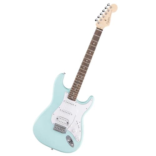 Squier by Fender Debut Collection HSS Stratocaster E-Gitarre, Laurel Griffbrett, Weißes Schlagbrett, Daphne Blue