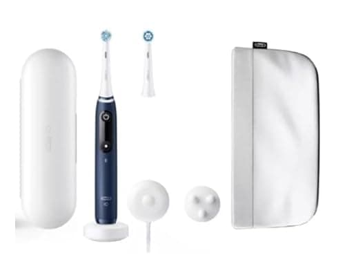 Oral-B iO Spazzolino Elettrico Ricaricabile 7S Blu, 2 Testine, 1 Custodia Da Viaggio, 1 Spazzolino