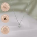 Annika Bella Collana Stella, piccolo ciondolo a forma di stella polare in zirconi cubici, catena in argento Sterling 925, collane celestiali, gioielli da donna, regalo per lei (1 pezzo) - 5