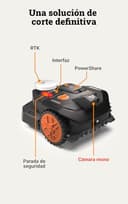 WORX Landroid Vision AI RTK WR304E para 400 m², mapeo automático, módulo RTK, detección Inteligente de obstáculos, estación de Carga Flexible, batería PowerShare - 5