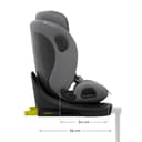 Kinderkraft I-360 2 PRO Seggiolino auto 0-36 kg, I-SIZE 40-150 cm, Seggiolino 360 girevole, con Isofix Base, Reclinabile Posizione sdraiata, Poggiatesta regolabile, Gruppo 0 1 2 3, Grigio - 13