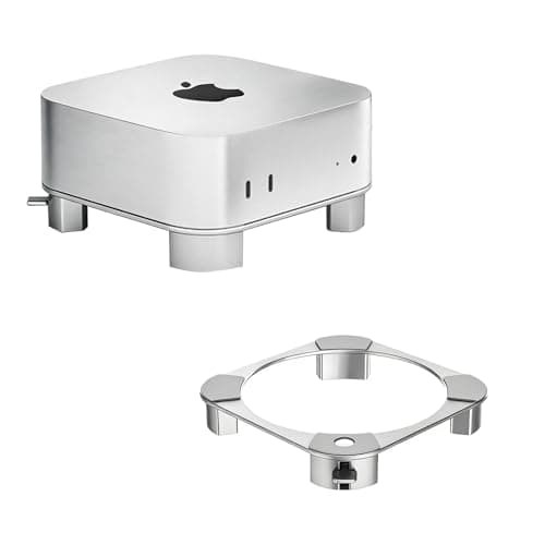 Luckykk Mac mini M4/M4 Pro Halter für eine bessere Belüftung und Wärmeabkühlung in Aluminium, berührbare Schalttasten, rutschfeste und stabile Halter