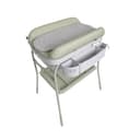 Chicco Cuddle & Bubble Bañera Bebé Ergonómica con Patas y Cambiador con Acolchado y Suave Reductor, Altura Regulable, Cierre Compacto, Organizador, para padres, max. 11 Kg, Gris y verde - 3