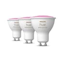 Philips Hue White and Color Ambiance, Faretto LED Smart GU10, Luce Bianca e Colorata, 350lm, Compatibile con Bluetooth, controllo vocale con Alexa, Apple Home e Google Assistant, pack da 3 - 9