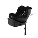 CYBEX Gold Kinder-Autositz Sirona G i-Size Plus, Ohne Base, Ab ca. 3 Monaten bis 4 Jahre, Max. 19 kg, 61 - 105 cm (Ab Geburt / 40 cm mit Neugeboreneneinlage), Moon Black - 9