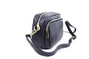 Lusso in pelle Double Zip Genuine Italian Leather Handbag - Handmade Leather Crossbody Bag - Elegant Women's Handbag (Navy) - 2