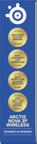 SteelSeries Arctis Nova 3P Wireless - PS5 Headset & PC Gaming Headset – App-Steuerung – 40 Std. Akku – Neodym-Magnet-Treiber – 2,4 GHz/Bluetooth – Abnehmbares Mikrofon – Für PS5, PC, Switch - Schwarz - 16