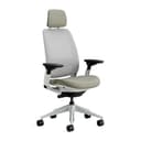 Sedia da ufficio ergonomica Steelcase Series 2 con supporto lombare LiveBack, braccioli 4D, poggiatesta regolabile Truffle; Prodotto in Europa - 1