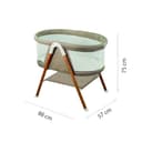 Asalvo Minicuna Nidus para Recien Nacido. Cuna Bebe Compacta con Almacenamiento. Moises para Bebe con Ventanas Transpirables. Mini Cuna para Bebe Fácil de Montar 9kg MAX. hasta 6 Meses. Color Beige - 4