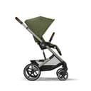 CYBEX Gold Kinderwagen Balios S Lux, Ergonomische Liegeposition, Einhand-Gurtsystem, Ab Geburt bis 22 kg (ca. 4 Jahre), Moss Green - 6