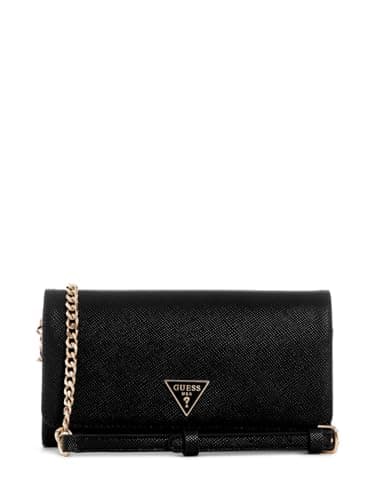 GUESS Women's Noelle II Crossbody Flap Organiser Handbag, black, Unit size