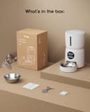 Faroro 4L Distributore Automatico Cibo Gatti, Dispenser Cibo Gatti e Cani con Ciotola in Acciaio Inox, Funzione Timer, Da 1 a 6 Pasti al Giorno - 8