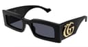 Gucci GG1425S-001-54 - Occhiali da sole Femminile - Brillante Solid Black - 1