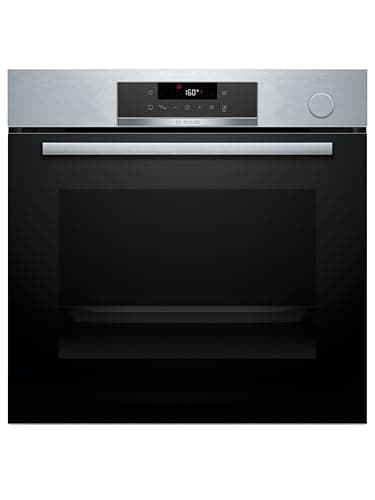 Bosch HRG532BS3 Serie 4, Forno con vapore da incasso, Display LED Touch, Funzione Air Fry, EcoClean, 15 programmi automatici, Acciaio, 60 x 60 cm