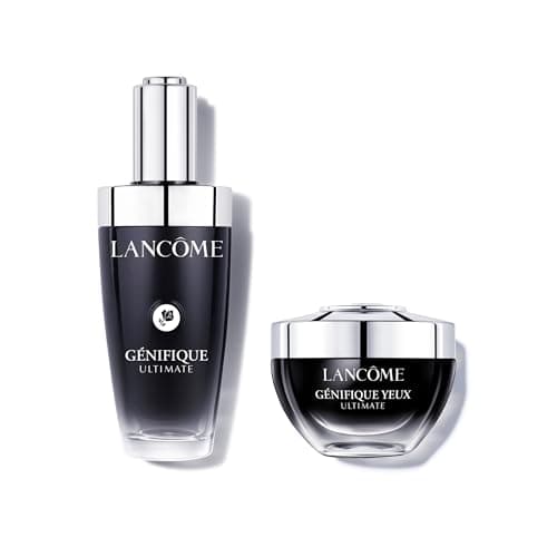 Lancôme Genifique Ultimate Regime, Ultimate Serum, Visibly Strengthens Skin Barrier, Radiance Boosting Anti-Ageing Face Serum, 50ml + Eye Cream to Target the Signs of Ageing