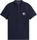 Tommy Hilfiger Men’s Short Sleeve Flag Graphic Pique Regular Fit Polo Shirt, Blue (Desert Sky), S - 5
