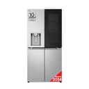 LG GMG861MBAE InstaView SLIM Multi-Door, Klasse E, 508 L, Kühlschrank mit Gefrierfach, Eis-, Crushed Ice- Wasserspender mit UVnano, Total NoFrost, Smart Inverter Kompressor, Wi-Fi, Farbe Metal Sorbet - 2