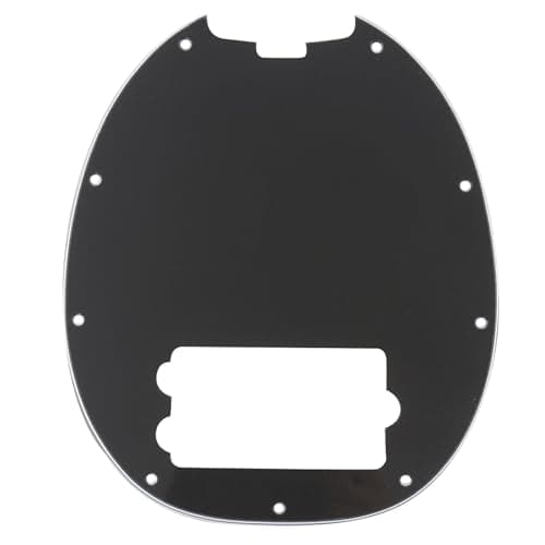Musiclily 9 Agujeros Pickguard Golpeador para Musicman Stingray Bajo de 4 Cuerdas,3 capas Negro