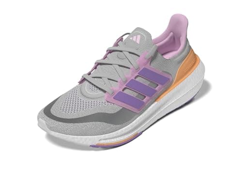 adidas Ultraboost Light, Scarpe da Ginnastica Donna, Grigio Violet Fusion Acid Orange, 41 1/3 EU