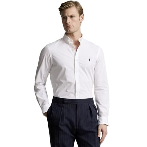 Ralph Lauren Camicia aderente in Popeline Stretch, bianco, L