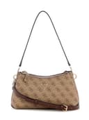 GUESS Schultertasche Umhängetasche Noelle II Tri Compartment Shoulder Crossbody Bag Latte Logo/Brown braun - 1