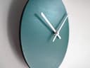 24cm Minimalist wall clock without numbers for living room in many colors as teal No ticking wood modern design round tiny silent office numberless clocks Small wooden quiet home wallclock - 3