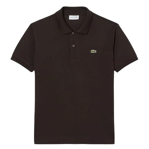 Lacoste Polo Uomo in Piquè di Cotone Maniche Corte Original Classic Fit L1212 3617076157452-3XL Marrone Scuro 3XL