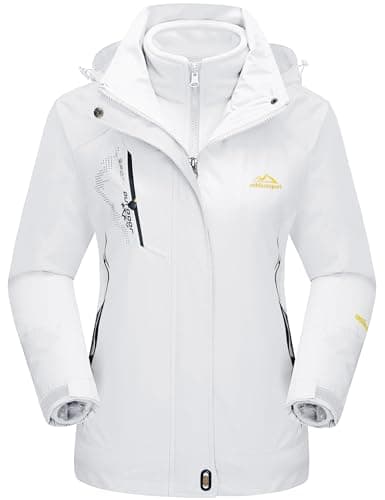 TACVASEN Women Jacket Waterproof 3 in 1 Jackets Skiing Jacket Winter Warm Fleece Jacket Ski Snow Parka Work Windbreaker