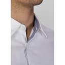 Armani Exchange Camisa Oxford Slim Fit con Botones para Hombre, Oxford Blanco/7azul/W, L - 5